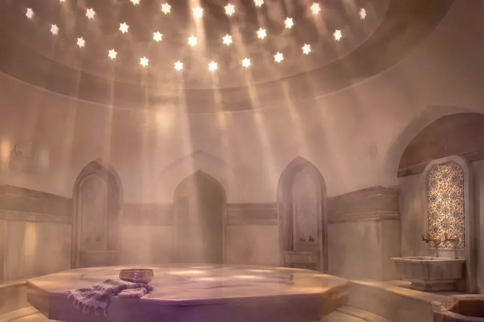 Elena Masaj Salonu, Silivri — hamam bölümü, kurna ve mermer